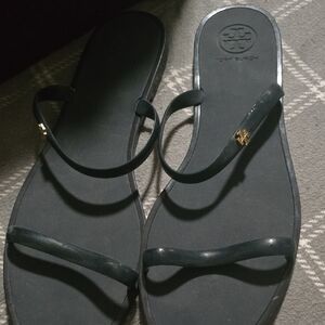 Tory Burch Navy Jelly Sandals